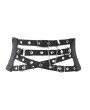 Dark in love Black Gothic Punk Utility Webbing Waist Cincher Belt