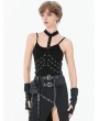 Dark in love Black Gothic Punk Rib Cage Grommet Waist Cincher Harness