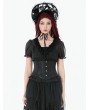 Dark in love Black Dark Gothic Metal Boned Underbust Corset