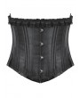 Dark in love Black Dark Gothic Metal Boned Underbust Corset