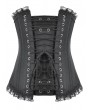 Dark in love Black Dark Gothic Metal Boned Longline Underbust Corset