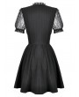 Dark in love Black Gothic Dark Lace Illusion Panelled Short Dress
