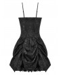 Dark in love Black Gothic Dark Doll Embroidered Peplum Dress