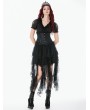 Dark in love Black Gothic Dark Fairy Layered Lace Mesh Skirt