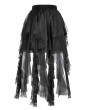 Dark in love Black Gothic Dark Fairy Layered Lace Mesh Skirt