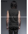 Punk Rave Black Gothic Fron Strap Vest for Men