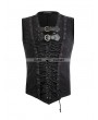 Punk Rave Black Gothic Fron Strap Vest for Men