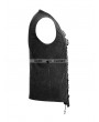 Punk Rave Black Gothic Fron Strap Vest for Men