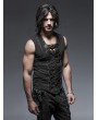 Punk Rave Black Gothic Fron Strap Vest for Men