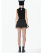 Dark in love Black Gothic Metal Tactical Punk Pleated Skirt