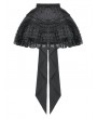 Dark in love Black Gothic Lace Tiered Bustle Tail Skirt