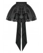 Dark in love Black Gothic Lace Tiered Bustle Tail Skirt