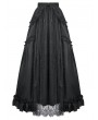 Dark in love Black Gothic Baroque Floral Lace Layered Maxi Skirt