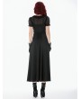 Dark in love Black Elegant Gothic Floral Mesh Spliced Long Skirt
