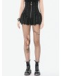 Dark in love Black Gothic Corseted Punk Eyelet Balloon Shorts