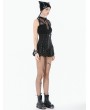 Dark in love Black Gothic Corseted Punk Eyelet Balloon Shorts