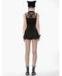 Dark in love Black Gothic Corseted Punk Eyelet Balloon Shorts