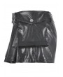 Dark in love Black Gothic Tactical Punk Asymmetric Pleated Shorts