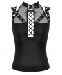 Dark in love Black Dark Gothic Punk Mesh Strap Halter Top for Women