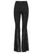 Punk Rave Black Gothic Jacquard Lace Flared Pants for Women