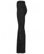 Punk Rave Black Gothic Jacquard Lace Flared Pants for Women
