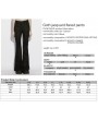 Punk Rave Black Gothic Jacquard Lace Flared Pants for Women