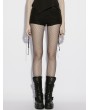 Punk Rave Black Gothic Punk Decadent Mesh Shorts for Women