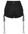 Punk Rave Black Gothic Punk Decadent Mesh Shorts for Women