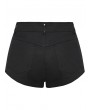 Punk Rave Black Gothic Punk Symmetrical Zipper Shorts for Women