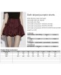 Punk Rave Red Gothic Striped Bloomer Shorts for Women