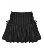 Punk Rave Black Gothic Striped Bloomer Shorts for Women