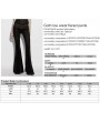 Punk Rave Black Gothic Mesh Panel Velvet Flared Pants for Women