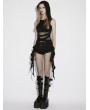 Punk Rave Black Gothic Punk Personalized Ruffled Skirt-Shorts for Women