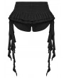 Punk Rave Black Gothic Punk Personalized Ruffled Skirt-Shorts for Women