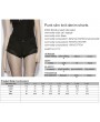 Punk Rave Black Gothic Punk Slim Knit Denim Shorts for Women