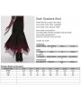 Punk Rave Black and Red Gothic Gradient Irregular Fishtail Skirt