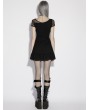 Punk Rave Black Gothic Cross Print Punk Daily Short Dress
