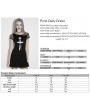 Punk Rave Black Gothic Cross Print Punk Daily Short Dress