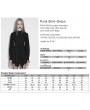 Punk Rave Black Gothic Asymmetrical Lantern Sleeve Short Shirt Dress