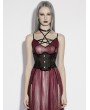 Punk Rave Black Gothic Bat Shape Gradient Corset Belt