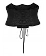 Punk Rave Black Gothic Bat Shape Gradient Corset Belt