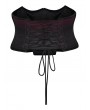 Punk Rave Black and Red Gothic Bat Shape Gradient Corset Belt