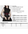 Punk Rave Black and Red Gothic Bat Shape Gradient Corset Belt