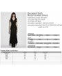 Punk Rave Black Gothic Decadent Rose Hooded Sleeveless Fishtail Long Dress