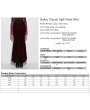 Punk Rave Red Gothic High Waist Ruched Velvet Fishtail Skirt
