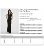 Punk Rave Black Gothic Jacquard Halter Neck Fishtail Maxi Dress