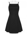 Punk Rave Black Gothic Punk Studded Slip A-Line Short Dress