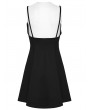 Punk Rave Black Gothic Punk Studded Slip A-Line Short Dress