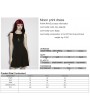 Punk Rave Black Gothic Moon Print Slim Sleeveless Short Pleated Dress