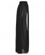 Punk Rave Black Gothic Sexy Perspective Mesh Slit Long Skirt